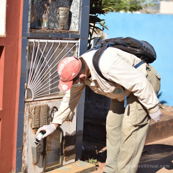 Control focal de dengue en el cementerio