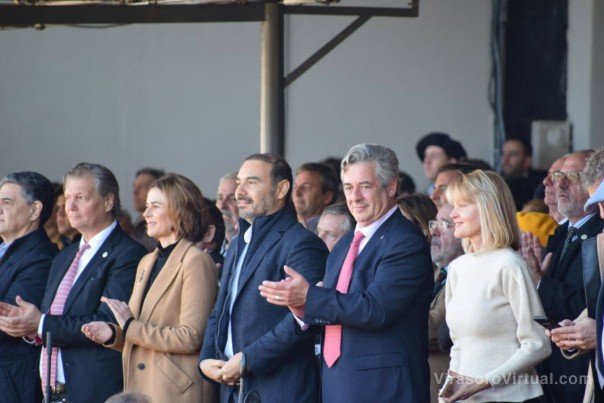 Valdés asistió al acto inaugural en la Rural de Palermo y junto a Larreta brindó un claro apoyo al campo