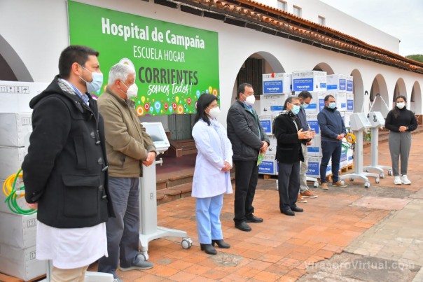 Cardozo entregó 50 respiradores y otros equipos al Hospital de Campaña