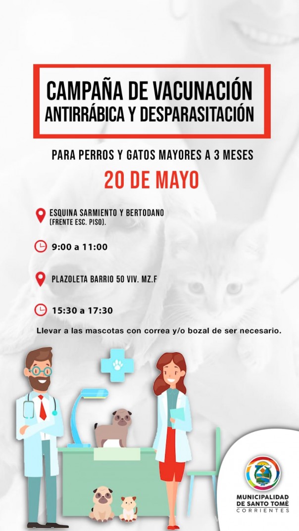 Campaña antirrábica y desparasitación