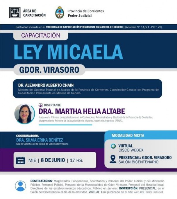 Charla sobre LEY MICAELA