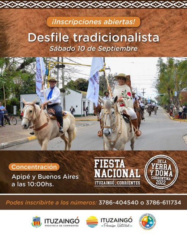 Estamos en la cuenta regresiva a la edición XV°de la FIESTA NACIONAL DE LA YERRA Y DOMA CORRENTINA!