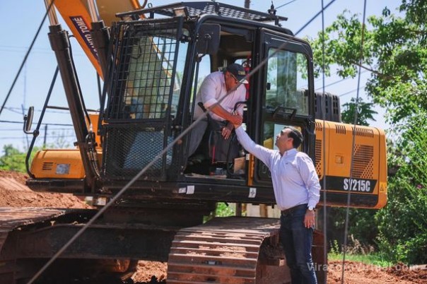 ¡Avanzan con las obras en la calle Roque Saenz Peña!