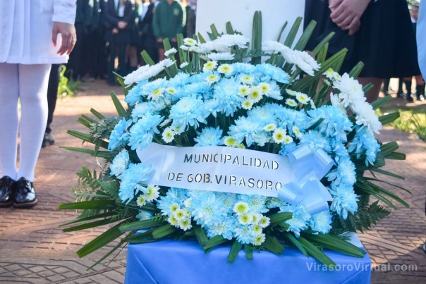 Virasoro honró a la Bandera Argentina como símbolo de libertad
