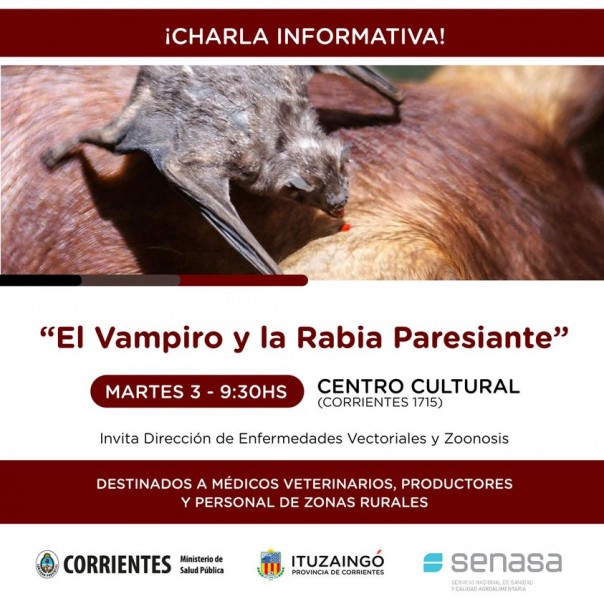 Charla informativa "El Vampiro y la Rabia Paresiante"