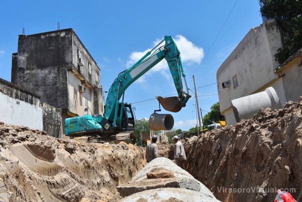 La Provincia construye un desagüe de 180 metros en Ex Vía entre Necochea y Las Heras