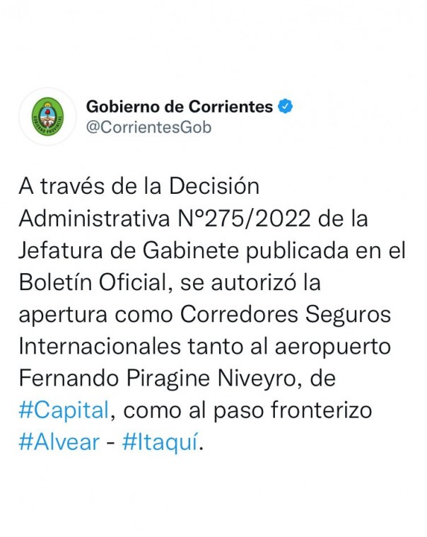 Corrientes suma dos nuevos Corredores Seguros para el ingreso al país