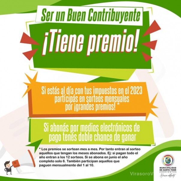 ¡Ser un buen contribuyente tiene premio!