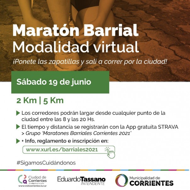 Las Maratones Barriales se correrán en modalidad virtual a través de una app