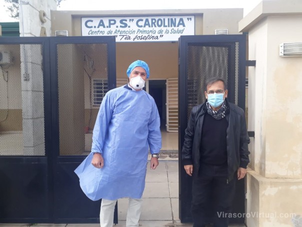 Cardozo verificó el avance de obras en Goya y Carolina