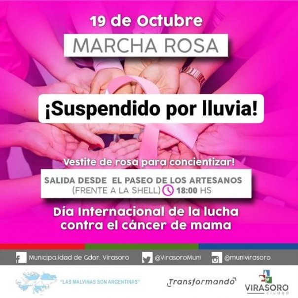Se suspende marcha por lluvia