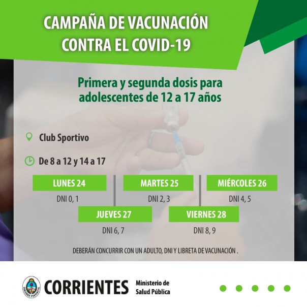 Salud Pública comunica puntos de aplicación de la vacuna contra el Covid-19