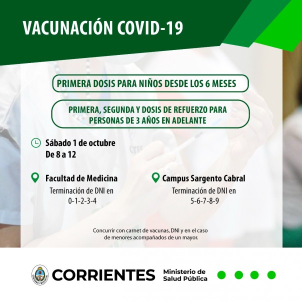 Salud Pública comunica cronograma de las vacunas contra el Covid-19 y la Antigripal