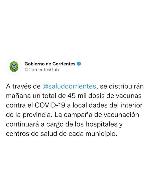 Salud Pública distribuirá 45 mil dosis de vacunas a localidades del interior