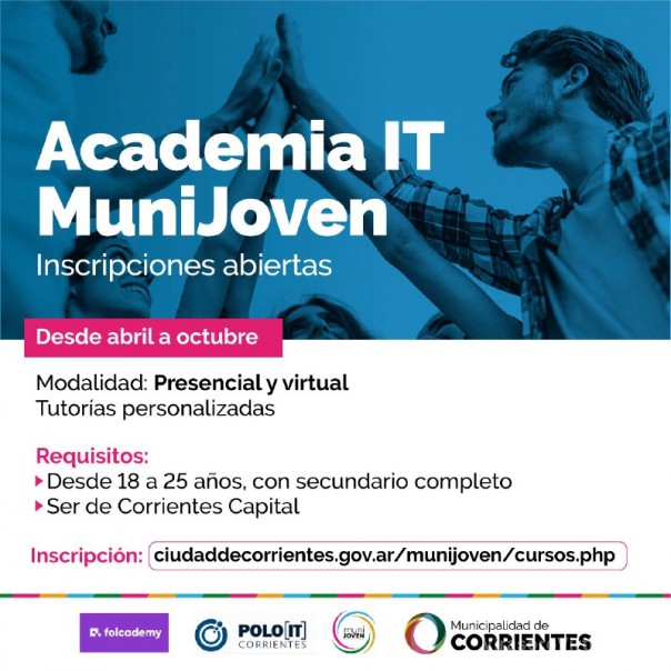La Municipalidad y Polo IT brindan cursos gratuitos de programación y diseño para jóvenes