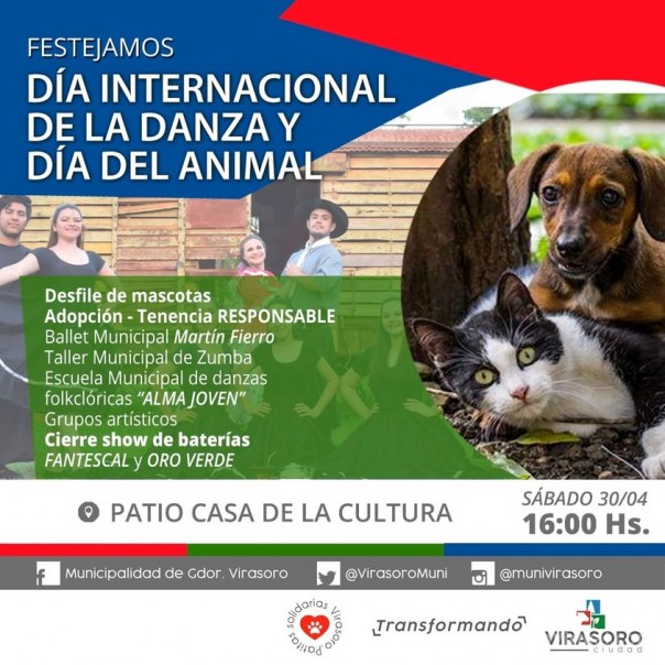 El sábado 30 de abril a partir de las 16 hs. te esperamos con tu familia y amigos en el patio de la Casa de la Cultura