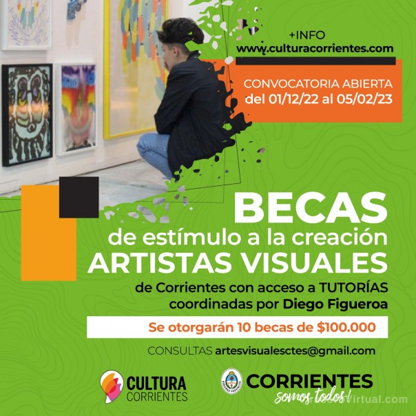 Artes visuales: comenzó la recepción de postulaciones para las becas de estímulo