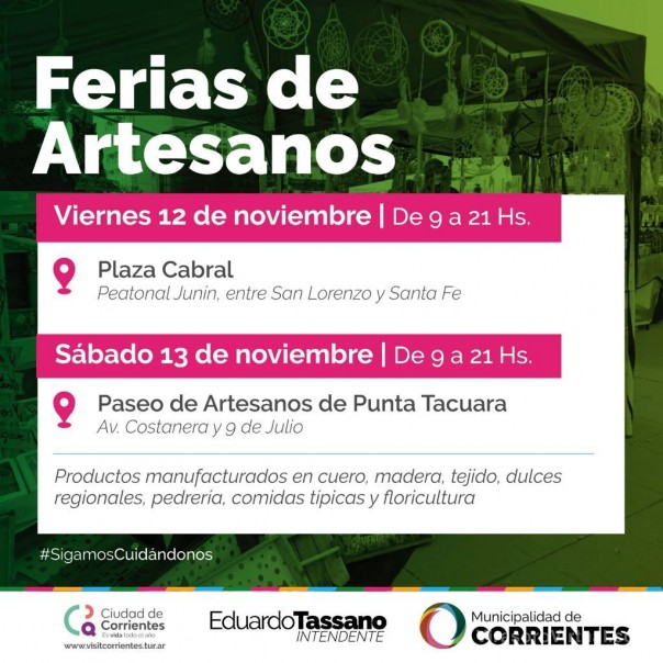 Los artesanos expondrán sus trabajos en plaza Cabral