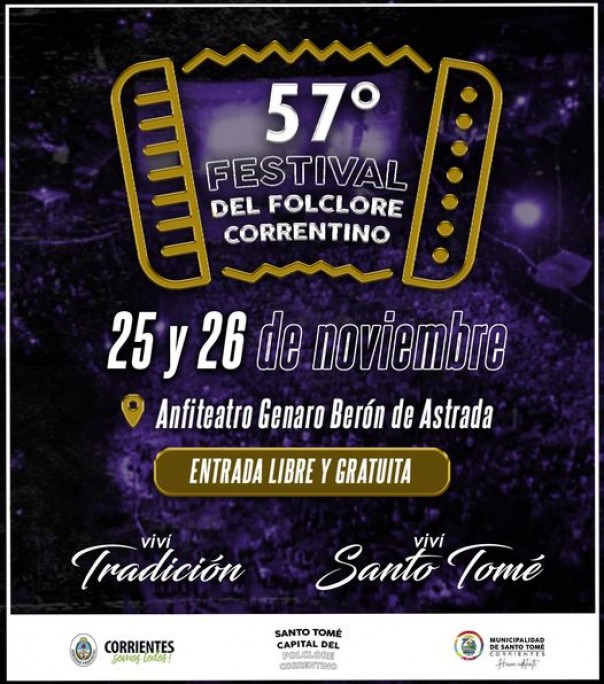 ¡Este 25 y 26 de noviembre la capital del folclore correntino te espera!
