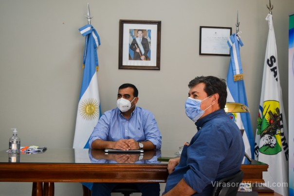 Intendente Suaid recibió a su par de La Cruz Carlos Fagundez