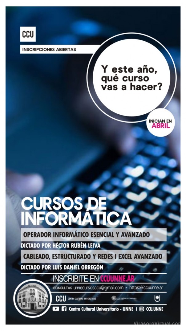 Abren las inscripciones para los cursos de informática del CCU