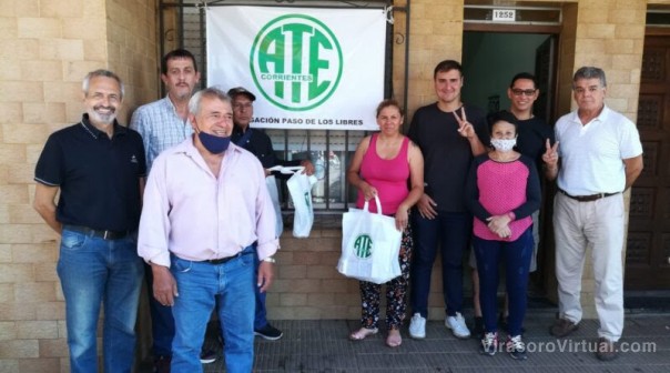 ATE Corrientes entregó centenares de Kits de Útiles Escolares a trabajadores de Capital, Santo Tomé, Libres y Esquina
