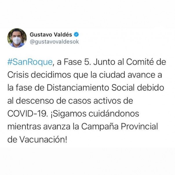 San Roque pasa a Fase 5