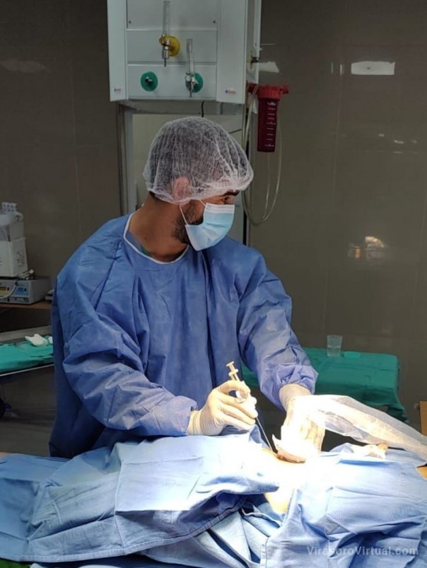 Se realizó la primera biopsia renal en el hospital de Campaña