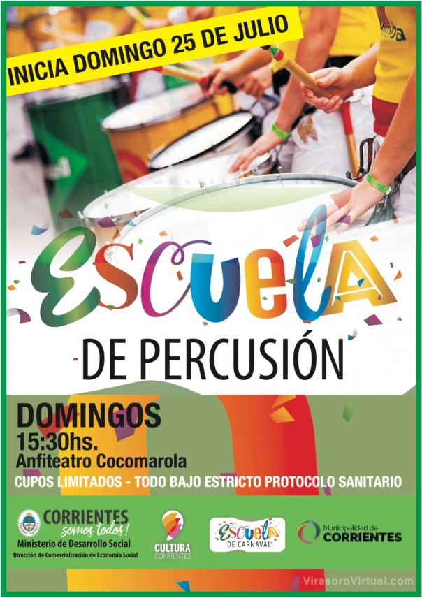 Se pone en marcha la escuela de percusión en el anfiteatro Cocomarola