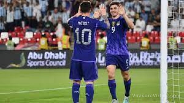 Argentina goleó 5 a 0 a Emiratos Árabes en el último amistoso antes de Qatar