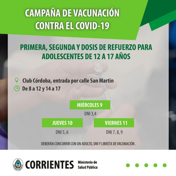 Salud Pública comunica puntos de aplicación de la vacuna contra el Covid-19