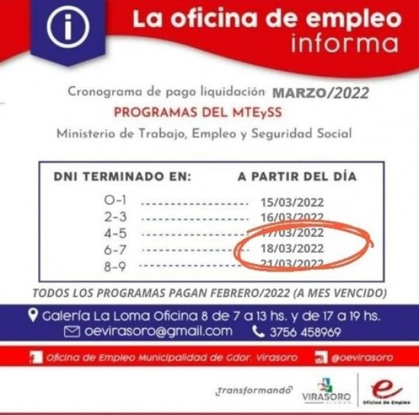 La Oficina de Empleo informa