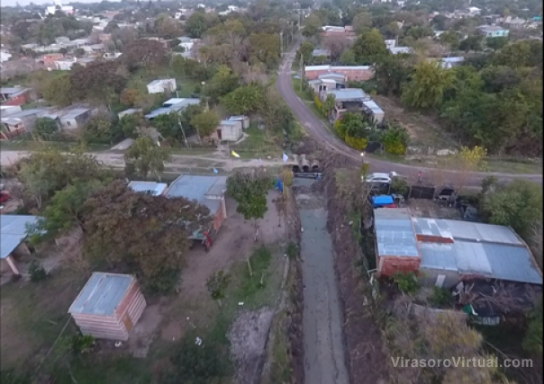 ICAA: Se realiza obra hídrica en el arroyo Pozo de la Patria de San Luis del Palmar