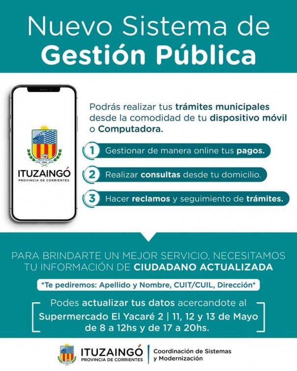 ¡Nuevo sistema de Gestión Pública!