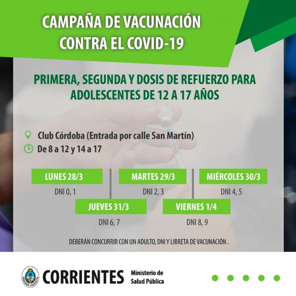 Salud Pública comunica cronograma de las vacunas contra el Covid-19 y la Antigripal
