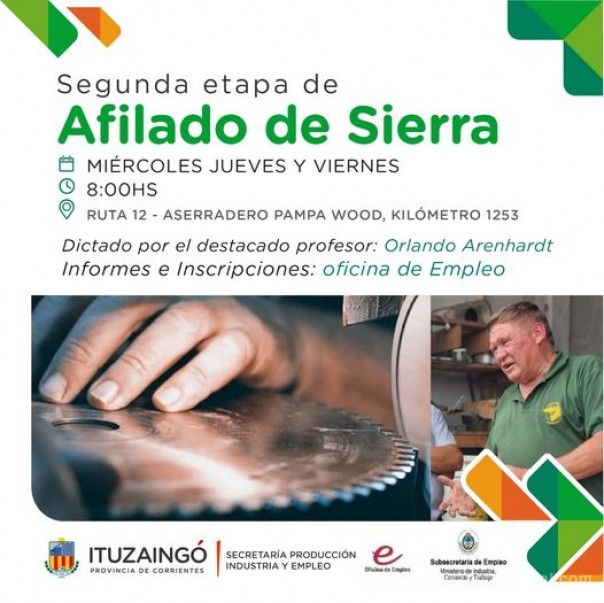Segunda etapa de Afilado de Sierra