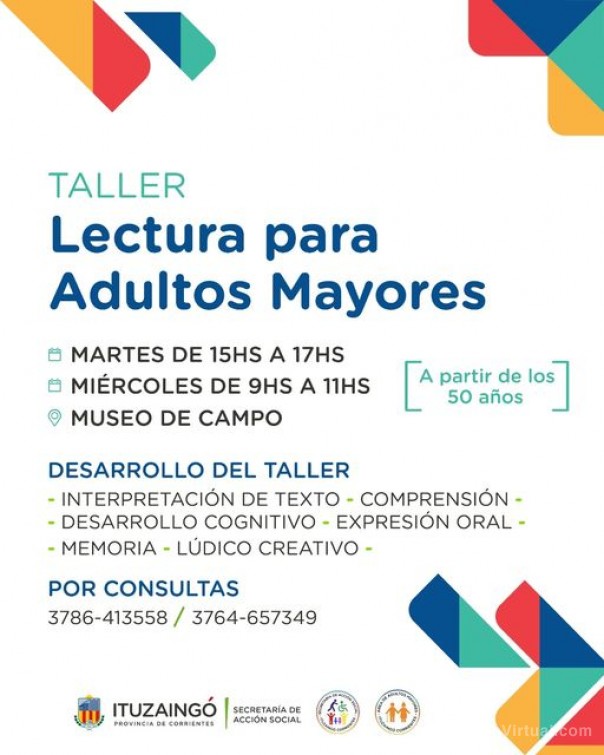 Taller de lectura para adultos mayores