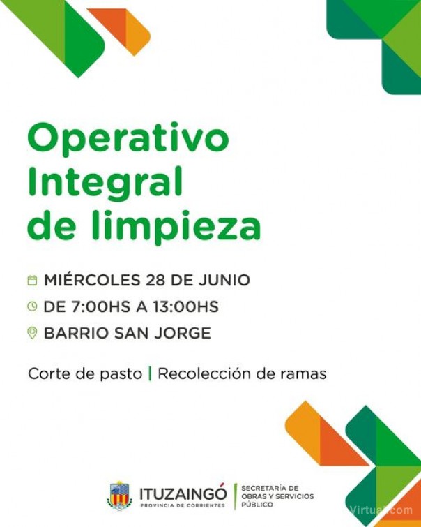 Operativo integral de limpieza