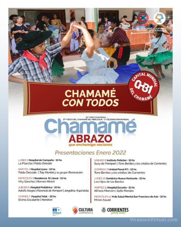 El “Chamamé con todos” llegará este martes al hospital Llano y al hospital de campaña