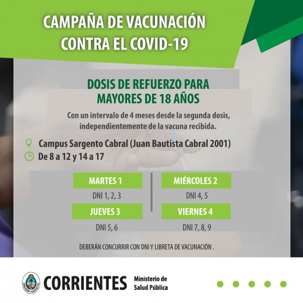Salud Pública comunica puntos de aplicación de la vacuna contra el Covid-19