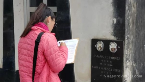 Relevamiento en el Cementerio Municipal