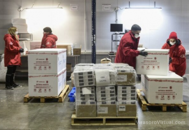 Llegaron a la Argentina 811 mil dosis de vacunas AstraZeneca