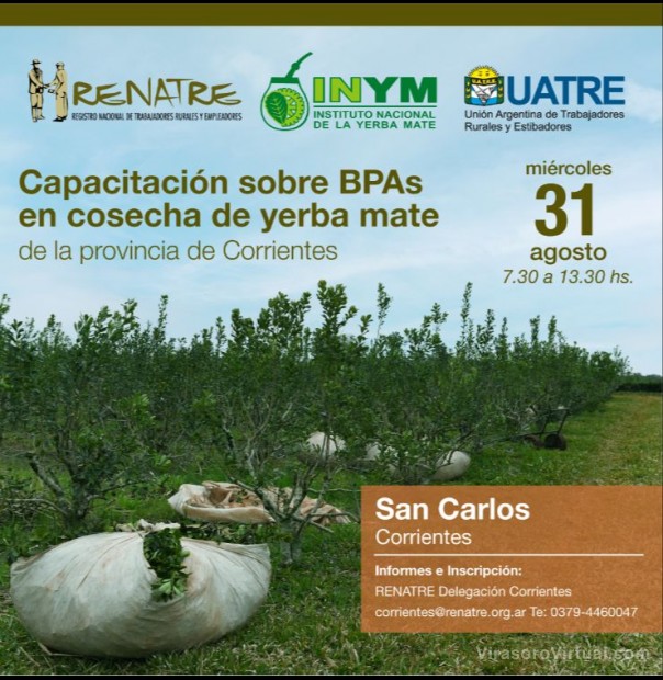 Capacitan en buenas prácticas al sector yerbatero