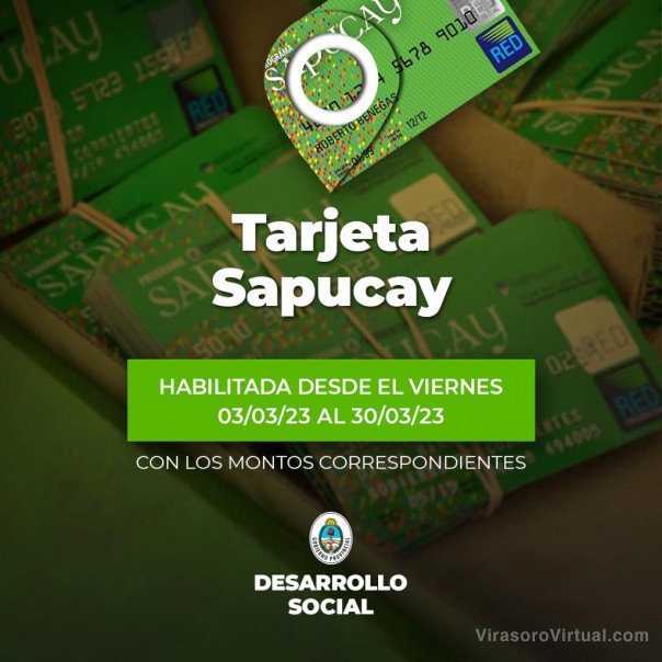 Desde este viernes 3 de marzo están habilitadas las Tarjetas Sapucay