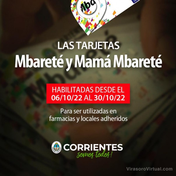 Salud Pública comunica que se encuentran habilitadas las tarjetas Mbareté y Mamá Mbareté