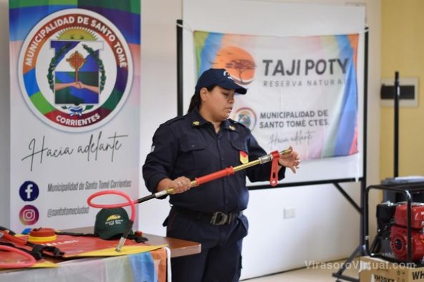 Junto a los Bomberos Voluntarios de la ciudad, realizamos una charla sobre incendios forestales y RCP