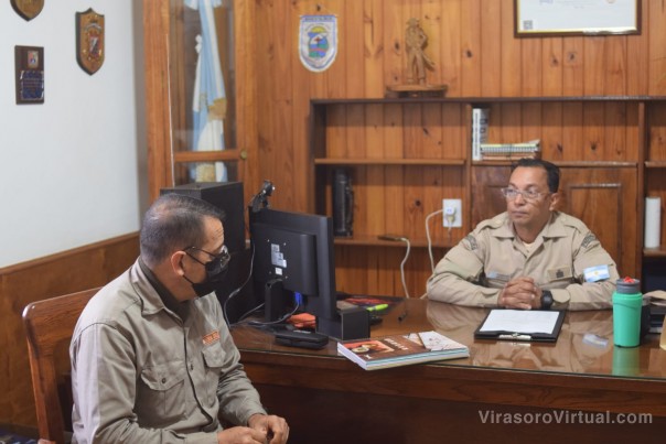 Reunión entre Defensa Civil Municipal y Prefectura Naval por la crecida del Río Uruguay