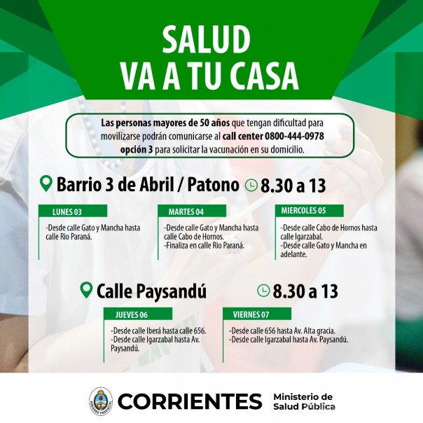 Salud Pública comunica cronograma de las vacunas contra el Covid-19 y la Antigripal
