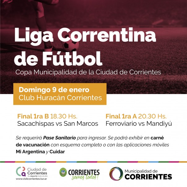 El fútbol capitalino disputa sus finales con acompañamiento municipal y provincial