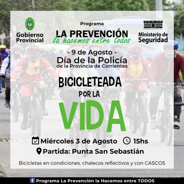 “Bicicleteada por la Vida”, en Punta San Sebastián